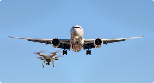 Gefahr durch Drohnen am Flughafen
