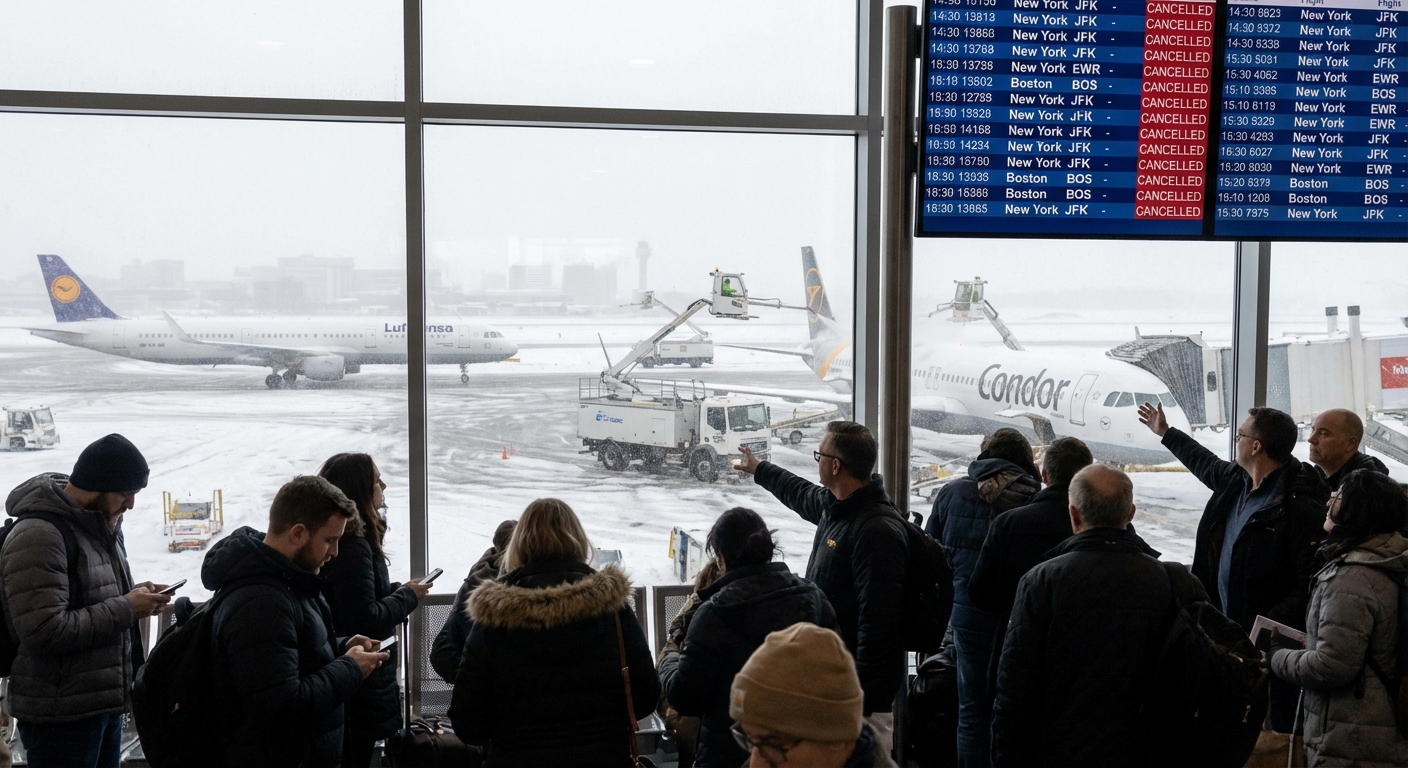 Lufthansa annulliert USA-Flüge wegen Blizzard – Ihre Rechte als Passagier