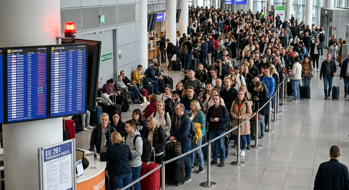 Feueralarm legt Flughafen München lahm